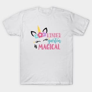 Kids Kinder Garten Magical Back To School Girls Kindergarten Unicorn T-Shirt